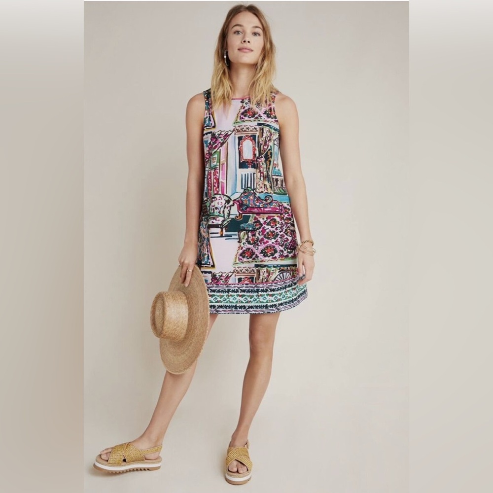 Anthropologie AMELIA SHIFT DRESS Mini Sleeveless Sundress